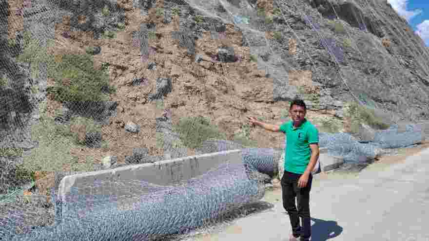 Beypazarı’nda tehlike yamaca tel kafes önlemi