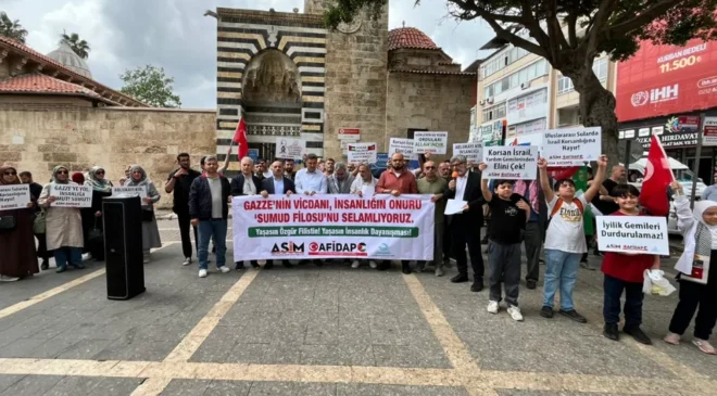 Adana’da STK’lardan İsrail’e ‘Sumud filosu’ tepkisi