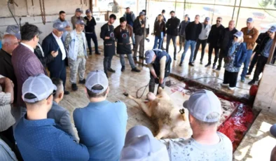 Sarıçam’da kurban kesim elemanı kursu tamamlandı