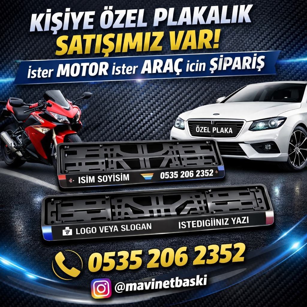 Mavinet Baskı: Aracınıza Özel Plakalıklarla Tarzınızı Yansıtın