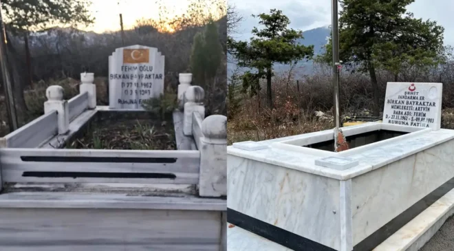 Artvin'de şehit mezarlarının bakımı yapıldı